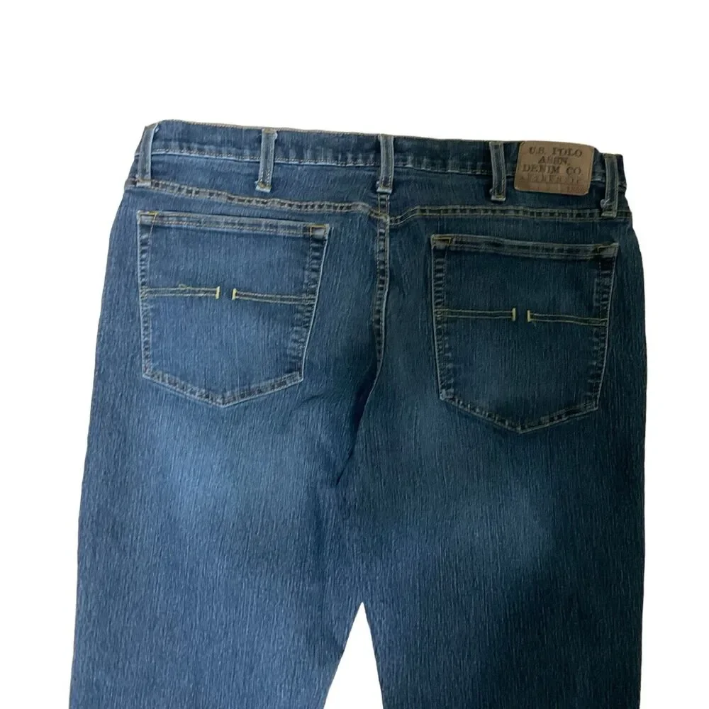 US Polo Assn Denim Co ACTUAL SIZE 38x29 Jeans Men's Straight‎ Leg Tag Size 38x30
